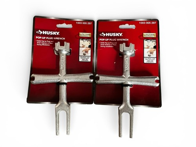 #ad #ad Lot of 2 Husky Pop Up Plug Wrench Dual End Plumbing Tool Sink Drain Install $19.99