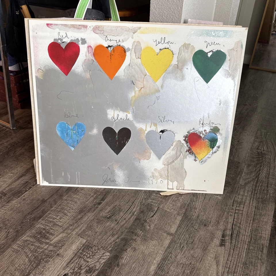 吉姆·迪恩原版复古签名八心波普艺术屏幕印刷石版画 — 第 2/4 张图片