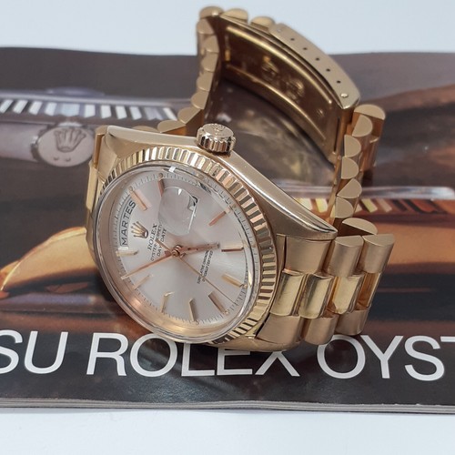 Rolex Day-Date President 36 mm Spanish Day 18K Yellow Gold Watch 1803 Circa 1966