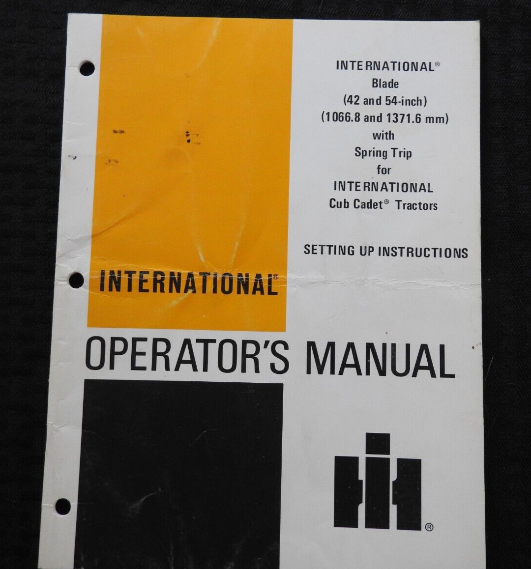 1963-77 INTERNATIONAL HARVESTER CUB CADET 42