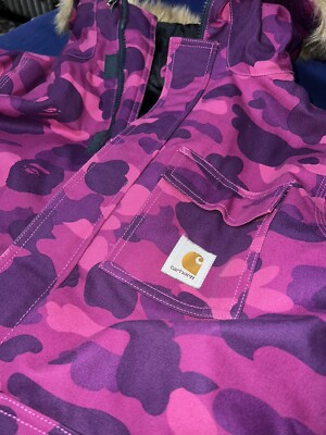 A Bathing Ape x Carhartt N3B jacket purple camo Bape. size medium