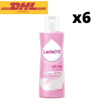 Lactacyd ALL DAY CARE  Feminine Wash Maintain PH Balance & Daily Use- 250ml x6