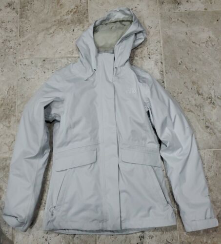 AMAZING THE NORTH FACE DRYVENT DOUBLE LAYERED WHITE HOODED JACKET WOMENS  SIZE XS