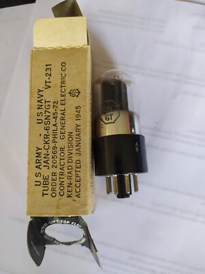 6SN7GT Röhre KEN-RAD NOS 1945 US NAVY NOS NEU IM KARTON 1 Stück tir85