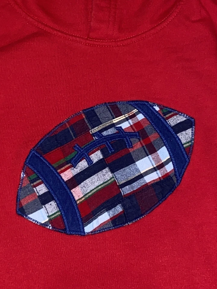 Sudadera con capucha de fútbol a cuadros Kelly’s Kids para niños talla 6/7 Foto 2 de 3