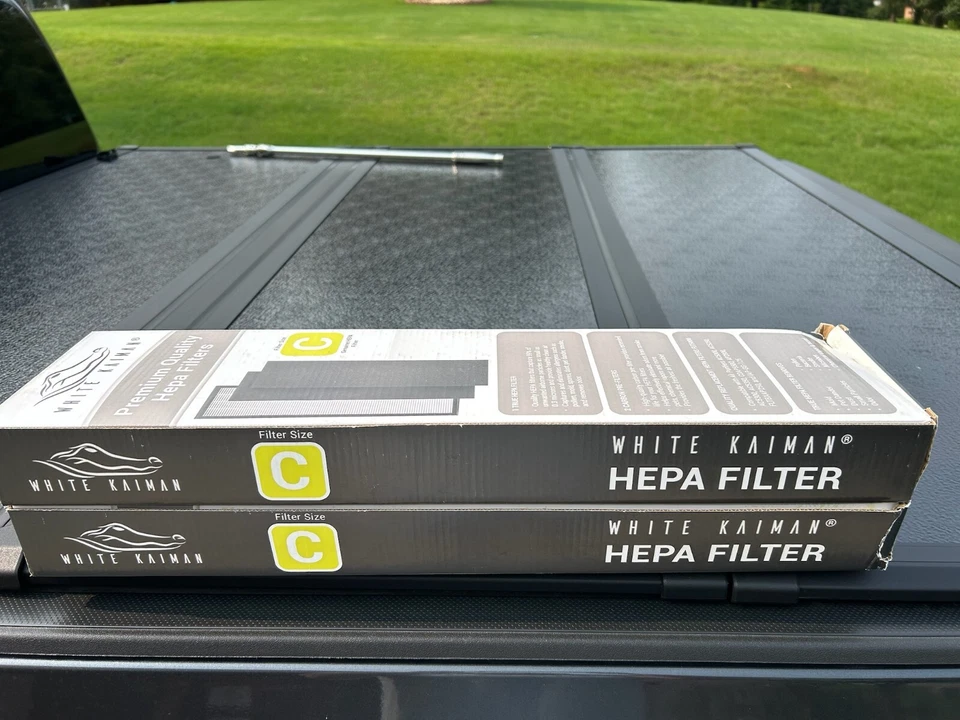 (Lote de 2) Filtro de aire HEPA Kaiman Premium blanco tamaño C con prefiltros de carbono Foto 2 de 4