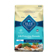 Blue Buffalo Life Protection Formula Natural Dry Dog Food Fish  Brown Rice 30lb