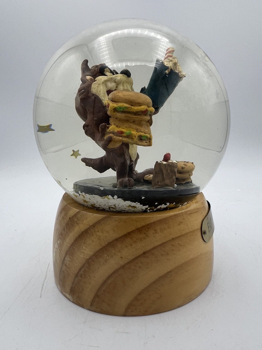 Warner Brothers Tasmanian Devil Taz “Fast Food Junky” Snow Globe