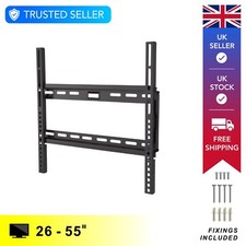 TV Bracket Wall Mount Flat Tilt Extend for 26 to 55 Inch TVs VESA Black White