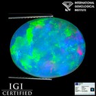15.35 Ct IGI Certified Natural Ethiopian Opal Gemstone Oval Cabochon Cut — photo 1
