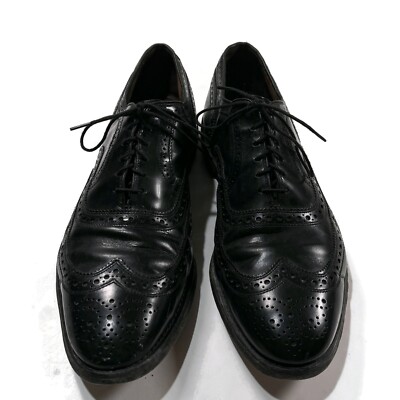 Allen Edmonds McAllister Mens 10D Black Leather Wingtip  display picture 3