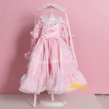 1/6 1/4 1/3 BJD Doll Clothes Classical Lolita Dress Headwear White Pink Black