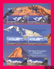 Kirgisistan 2020 Berge Siebentausender 3 Paar + Mi KEP148-150 MNH