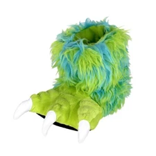 Kids Green Monster Claw Slippers - Animal Paw House Shoes - Three Sizes