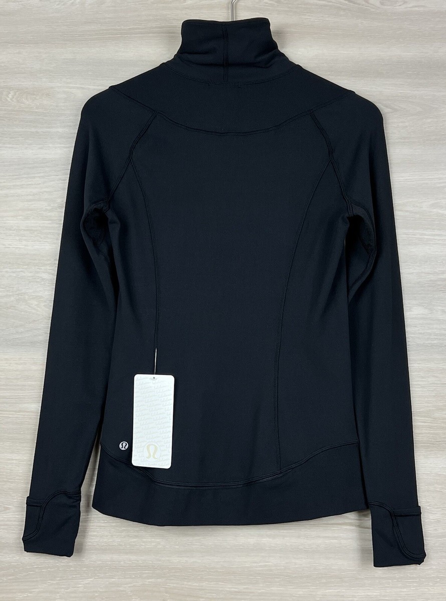 Lululemon Think Fast Pullover Rulu Size Parallel Stripe Black