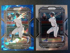 (2) 2023 Panini Prizm Blue/Base Cracked Ice Jose Salas Prizm #72 Minnesota Twins