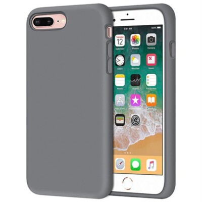 for iPhone Plus/8 Plus Liquid Silicone Gel Rubber Shockproof