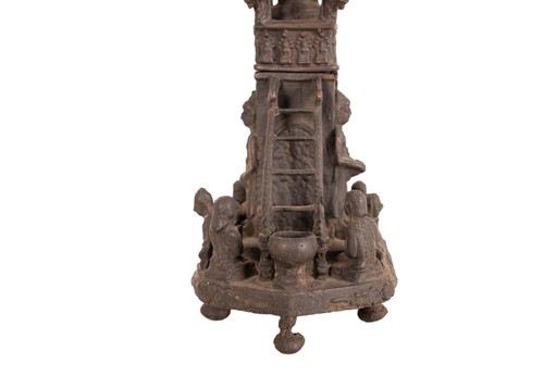 Ein seltener buddhistischer Schrein. Buddha & Mönche. Bronze. Thailand 20. Jh. - Bild 2 von 12