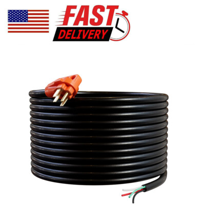 EPICORD NEW 30 FT 50 Amp RV Cord W/6'' Loose End Plug With Handles USA