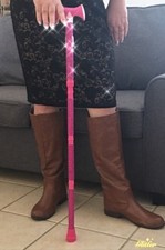 Sparkling Pink Cane. Adjustable. Does Not Fold. Diamant . Must Have Gift.