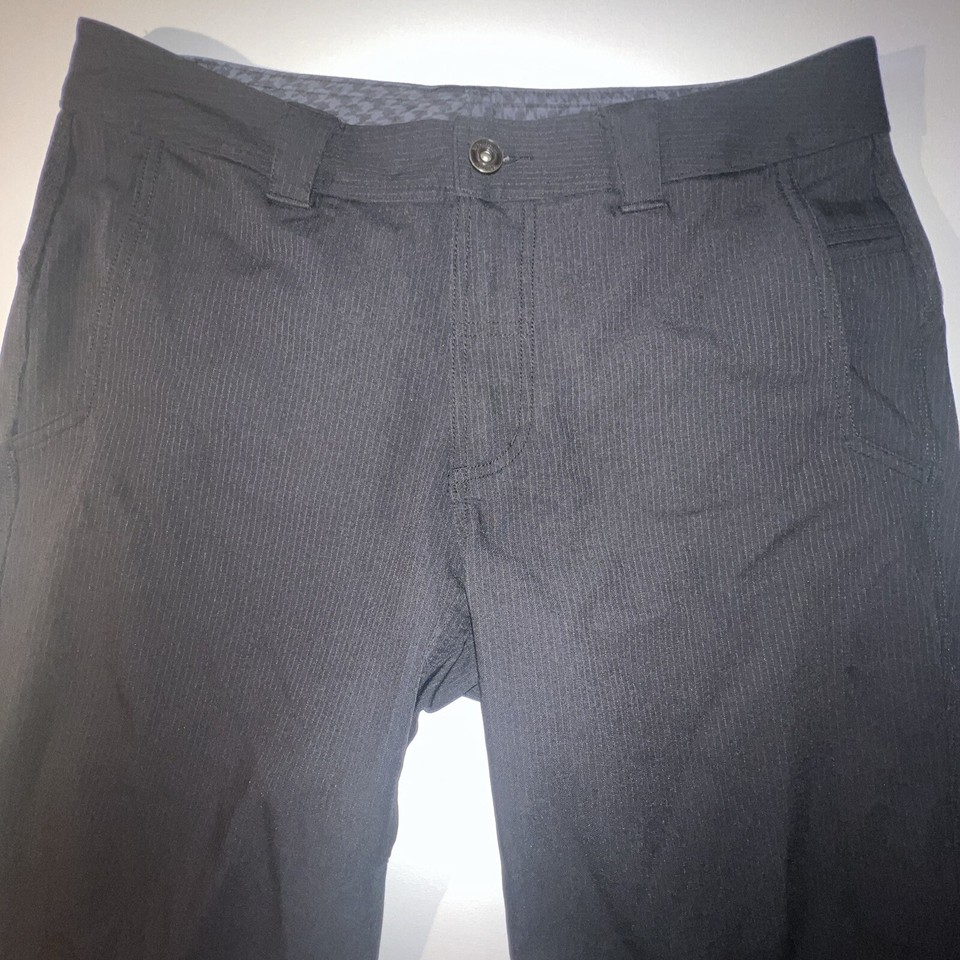 Lululemon Work To Play Il Mens 34x28 Black Pinstripe Pants Trousers