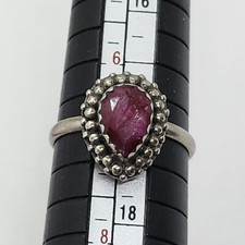 Ruby Sterling Silver 925 Ring Size 7