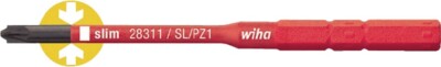Wechselkl.SlimBit electric Plus/Minus Schlitz/PZD 2x75mm VDE isol.WIHA