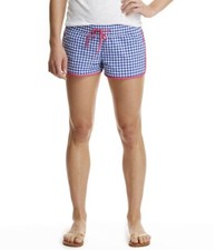 VINEYARD VINES Pink Blue Puckered Gingham Harbor Shorts Girls M 10/12 Preppy EUC