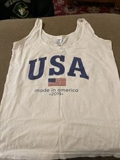 Women's American Flag Tank Top SIZE Small Made In America 2019 (CT)