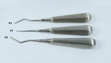Dental Apical Elevators #1 2 3 Tooth Extraction Root Tip Extracting Forceps 3Pcs