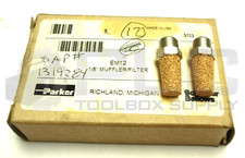 NEW LOT OF 2 PARKER EM12 1/8" MUFFLER/FILTER