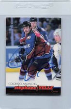 1999/00 Pacific #116 Stephane Yelle Avalanche Signed Auto *G861