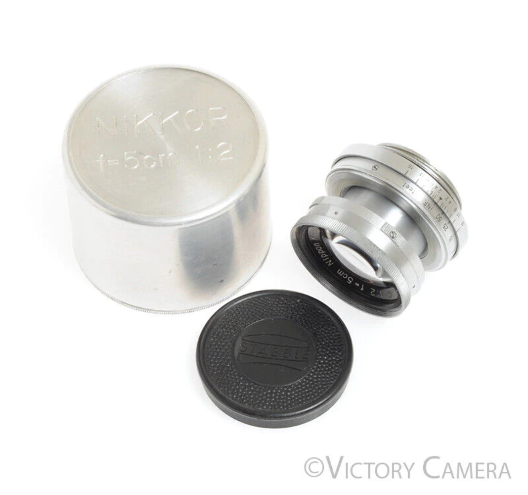 Nikon Nikkor H.C 5cm 50mm f2 LTM Rare Collapsible Screw Mount Lens