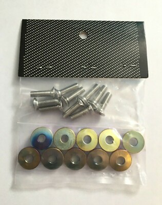 Enmoo 20 Pezzi In Alluminio Billet Parafango Paraurti Rondella Bullone Vano Moto - Foto 12