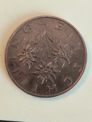 804 AUSTRIA 1976 1 SHILLING COIN -VF 'VERY FINE' COND WORLD