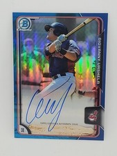 2015 Bowman Chrome Giovanny Urshela Blue Refractor Auto Rc #BCAP-GU 145/150 B56