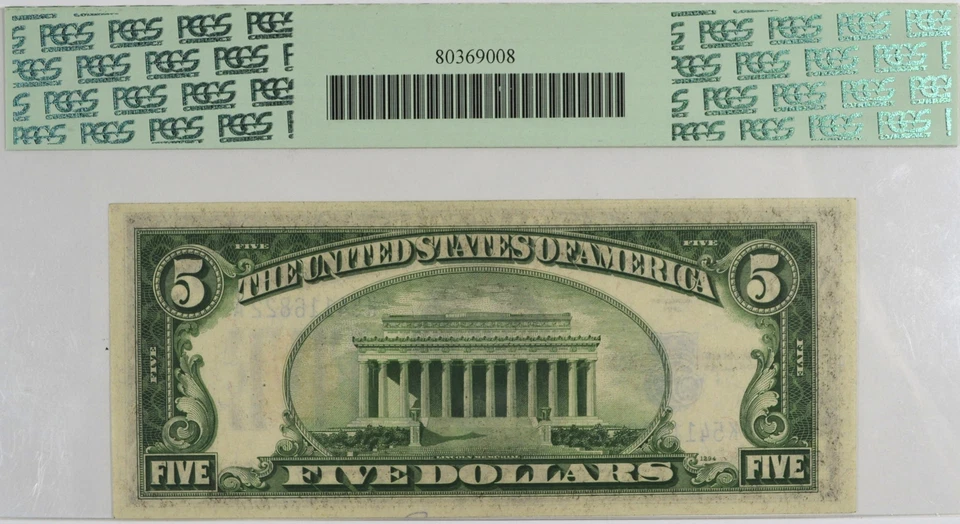 1934A $5 NORTH AFRICA SILVER CERTIFICATE FR 2307 PCGS CURRENCY 66 PPQ GEM NEW - Image 2 of 2