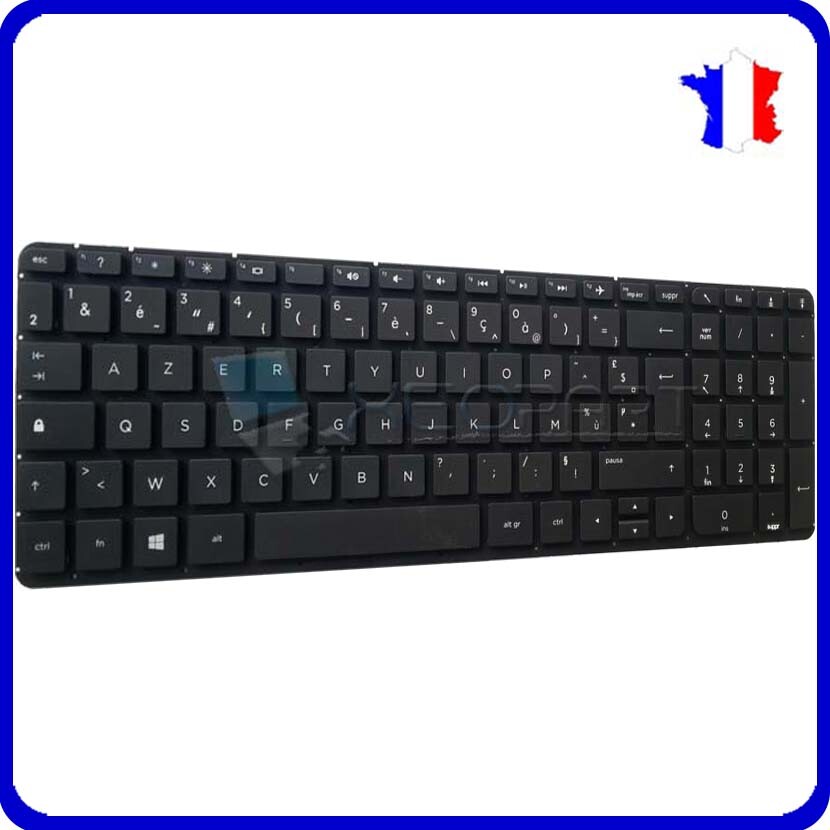 Clavier AZERTY Français Filaire Pour PC Portable HP Pavilion - Modèles 15-p200, 15-p210nf, Etc. - Noir