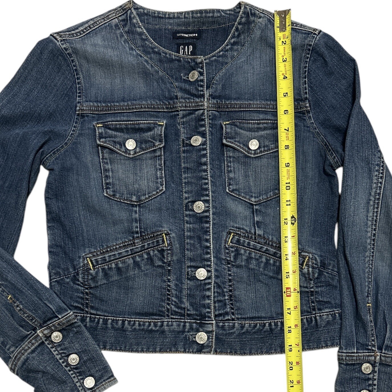 Gap Women’s Full Button Front Closure Stretch L/S… - image 11