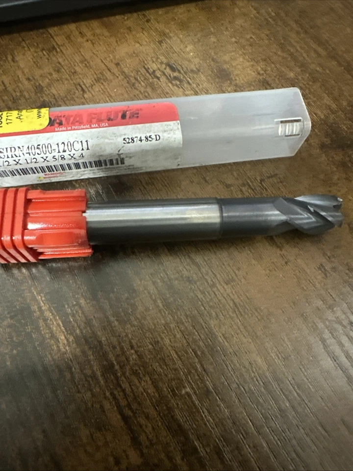 Data Flute SSIRNM4050-110C11, .5 Diameter, 0.5 Shank, 0.626 Loc, 4” OAL, 0.120 R - Image 2 of 2