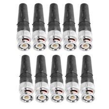 10x BNC Wiring Straight Male Adapter Connector Converter For Camera And Video Ca