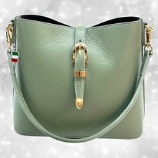 Borsa a tracolla Florence in pelle verde salvia OTF839L1