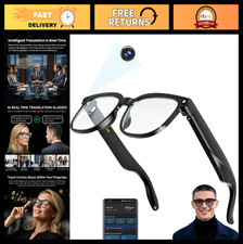 Smart Glasses with 1080P Camera, Bluetooth, Translator & Photochromic Lens
