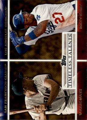 2012 Topps Timeless Talents #TT4 Willie Mays Matt Kemp Card