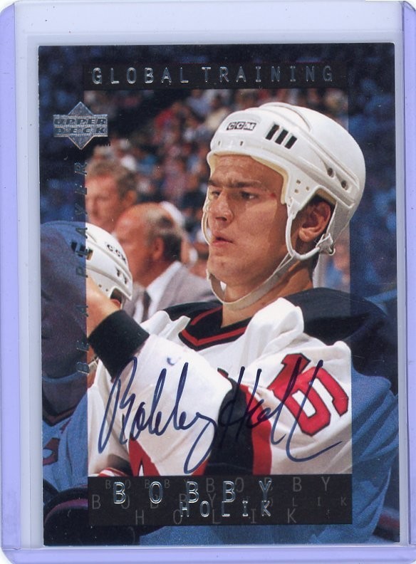 1995-96 Upper Deck Bobby Holik Be a Player Auto Global Training
