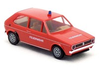 Brekina 25507 - VW Volkswagen Golf 1 I Feuerwehr Kdow Rot PKW Modell 1:87 H0