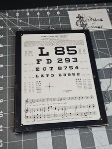 1935 Near Vision Eye Test Chart Dr James Lebensohn Double Sided Antique GUC L85