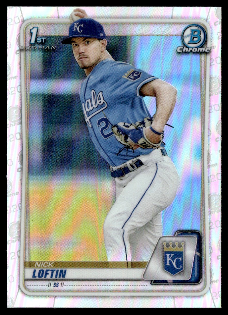 NICK LOFTIN 2020 BOWMAN DRAFT CHROME REFRACTORS RC KANSAS CITY ROYALS #BD-14