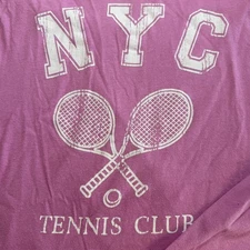 art class Girls Sweatshirt Large 10/12 Pink NYC Tennis Club Graphic