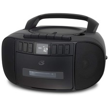 GPX BCA209B Portable Am/FM Boombox with CD and Cassette No Size, Black